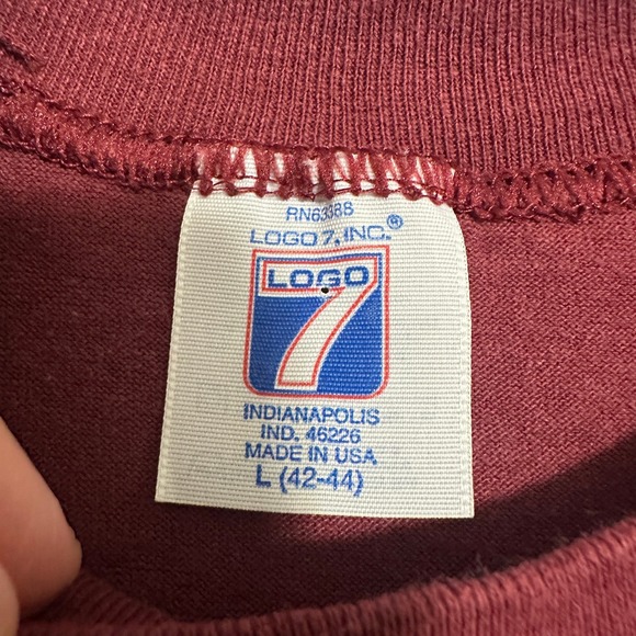 Vtg Washington Redskins Logo 7 Single Stitch Made In USA NFL T-shirt Large - Picture 7 of 12